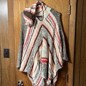 Free People Medium/Large Poncho with Hood